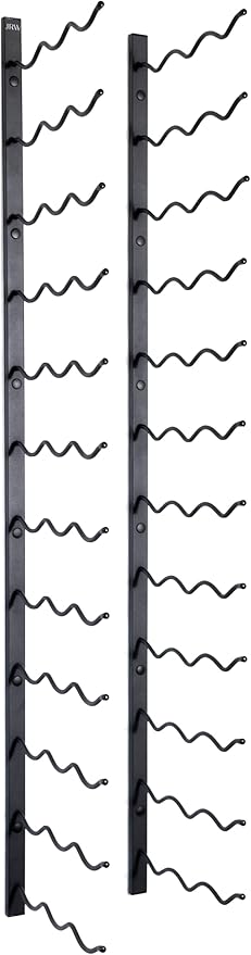 Premium Wall Mounted Metal Wine Rack - 36 Wine Bottles Holder - Modern Wine Rack, Matte Black - Space Saving for Home, Kitchen, Bar - Designed in Canada by Wine Enthusiasts