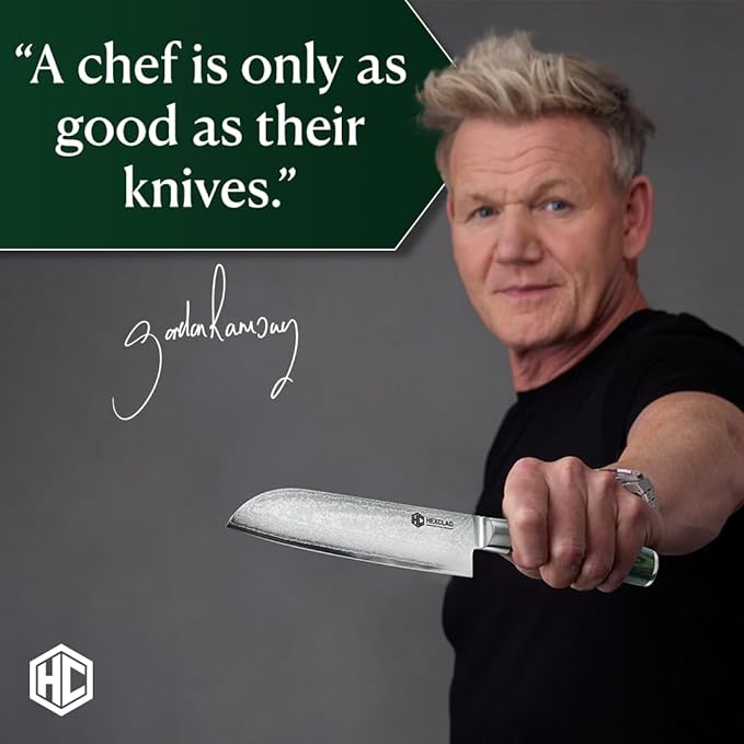 HexClad Hybrid Nonstick 5-Piece Cookware Set, 14" Pan with Lid, 14" Wok with Lid, and 7" Santoku Knife, Stay-Cool Handles, Dishwasher and Oven-Safe, Induction Ready, Compatible with All Cooktops