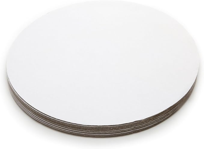 Fox Run Round Cake Base, Cardboard, 12-Inch, Pack of 8,White