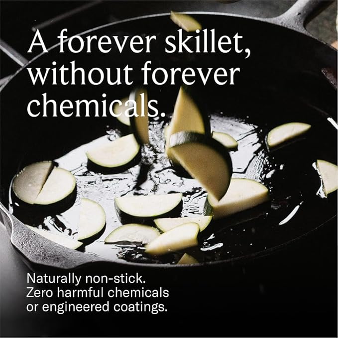 Field Company 10.25 Inch Cast Iron Skillet (Medium) – No.8, Perfect for 2-4 Servings, Lightweight & Smooth, Preseasoned with Organic Oil – Made in USA, Vintage Design