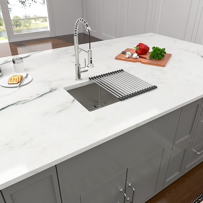 Lordear 15 Bar Sink Undermount 15x17 Inch Stainless Steel Undermount Sink Bar Prep Sink 16 Gauge R10 Round Corner Deep Single Bowl Handmade Sinks