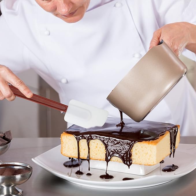 14 INCH Silicone Spatulas Heat Resistant Heavy Duty Rubber Spatulas Commercial Spatulas Set for Kitchen Use Silicone Cooking Utensils Sets of 2