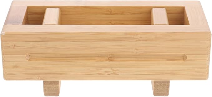 Yardwe Bamboo Wooden Sushi Press Mold Box, Traditional Oshizushi Maker for Rice Rolls, Diy Sushi Making Kit for Beginners and Home Use, 8.66 X 3.74 X 3.14 Inches