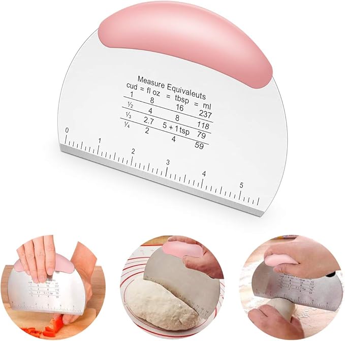 Stainless Steel Biscuit & Dough Cutter Set - 5 Pcs/Pink, Silicone Baking Mats, Pastry Blender