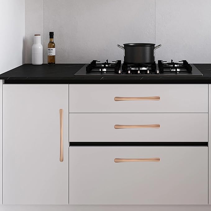 6 Pack 7 Inch Kitchen Cabinet Handles Champagne Bronze Cabinet Pulls Zinc Alloy Drawer Pulls Kitchen Hardware