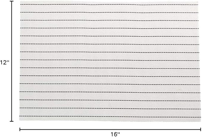 Restaurantware Carmel Mesh 16 x 12 Inch Table Placemats Set Of 6 Woven Washable Placemats - Pick Stitch Design No Stain White Kitchen Placemats Heat Tolerant Easy To Clean