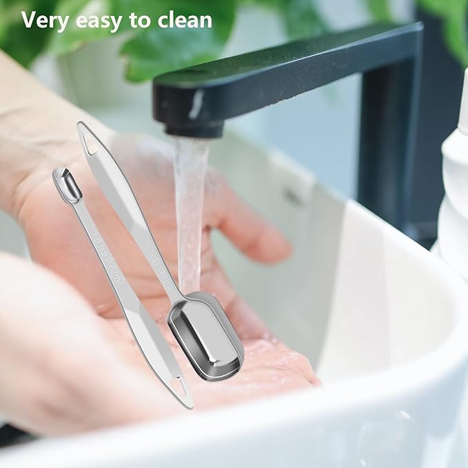 2 Pcs 3/4 Teaspoon(| 3.75 mL | 3/4 Tsp | 1/4 Tbsp | 3.75 cc | 1/8 oz) Stainless Steel Single Measuring Spoon, Long Handle Metal Measuring Spoon, Kitchen Gadgets for Cooking & Baking