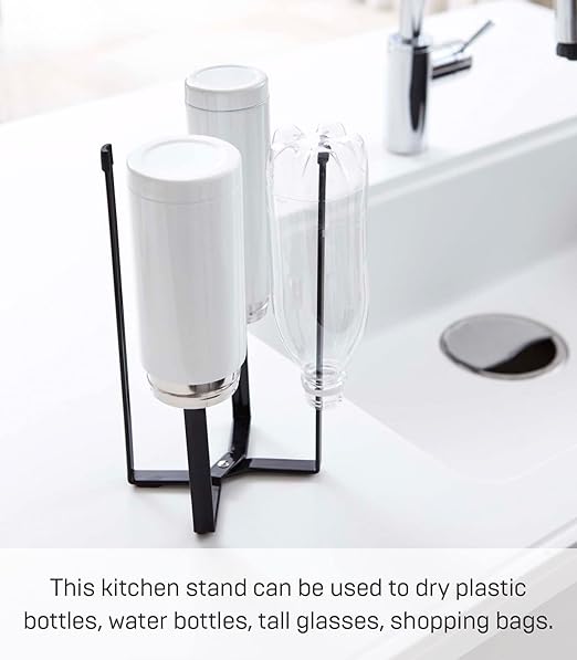 YAMAZAKI home 6785 Kitchen Multi Eco Stand-Multifunctional Plastic Bag Holder, One Size, Black