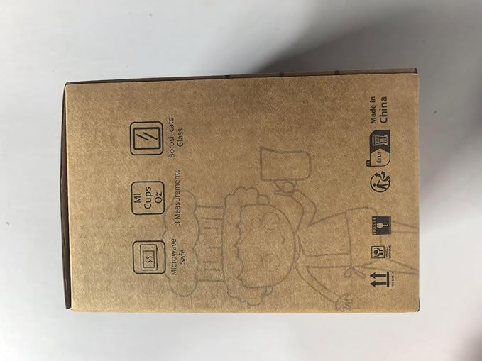 Luvan 18OZ/500ML Glass Measuring Cup, 2 Cup Glass Measuring Cups With 3 Scales (Ml/Oz/Cup), High Borosilicate Measuring Cup With Handle and V-Shaped Spout, Dishwasher/Freezer/Microwave Safe