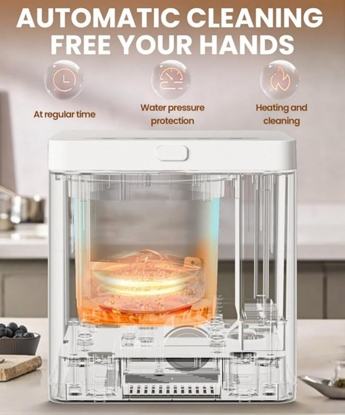 3L Compact Electric Composter for Kitchen, Odorless Smart Compost Bin, Self-Cleaning & Digital Display - Fast 4-6H Food Waste to Fertilizer Conversion for Outdoor Use