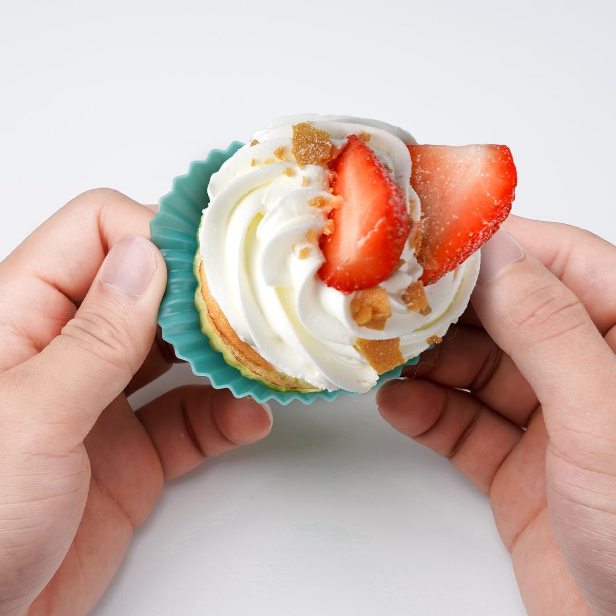 Silicone Muffin Cups Baking Cupcake Liners Square Non-stick Cake Molds Bento Lunch Box Dividers