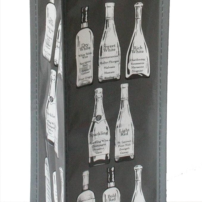 G.U.S GREAT USEFUL STUFF Set of 8: G.U.S. Eco-Friendly Wine Bags - Water Resistant, Reusable Wine Bags with Wide Sturdy Handles. Durable, Affordable. Uniquely Printed Designs