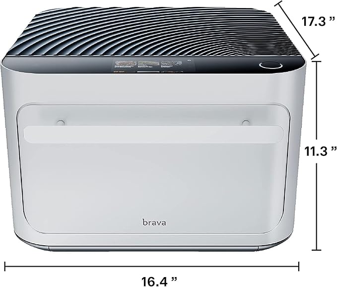 Brava Oven Chef's Choice Set: 10-in-1 Touchscreen Countertop Smart Oven, Air Fryer, 6-Slice Toaster, Slow Cooker, Reheater, Dehydrator, Rice Cooker, Healthy & User Friendly, Auto-Shut Off, 1800W