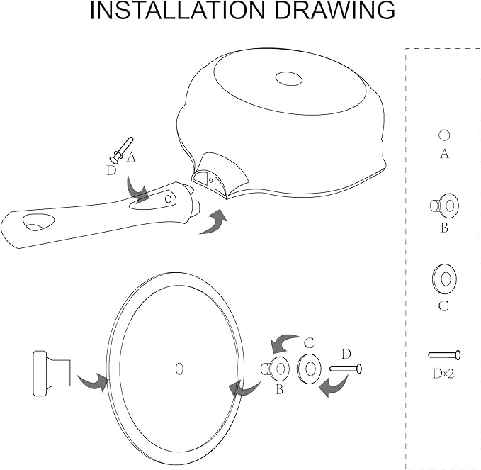Vinchef New Handle Update 11In/5Qt Aluminum Nonstick Deep Frying Pan with Lid and Heat Indicator, Anti Scratch and Anti Stain Deep Saute Pan, Induction Compatible