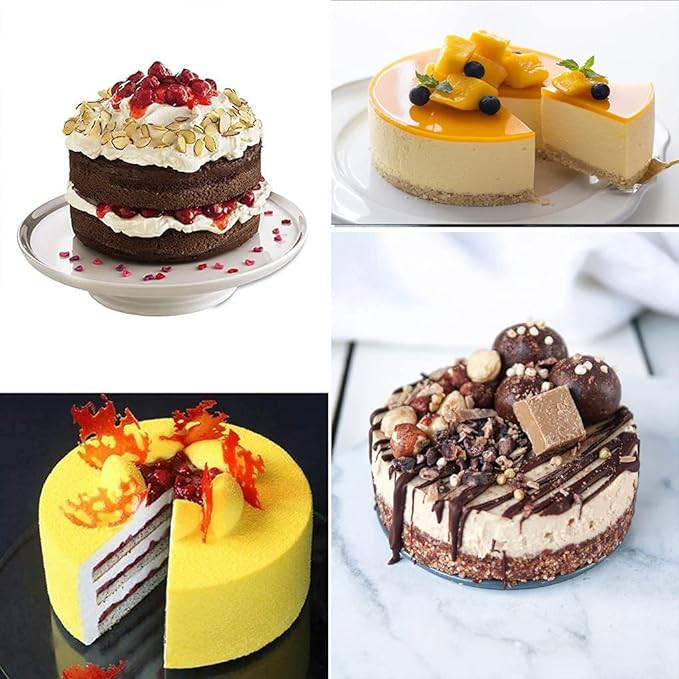 2pcs 6 Inch Silicone Cake Pan for Baking, Round Cake Molds Pan Silicone Baking Molds Non-Stick Quick Release Suitable for Cheesecake Chocolate Cake Brownie Cake puddings