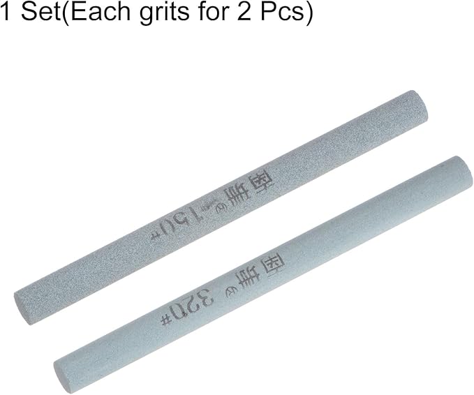 HARFINGTON 4pcs Knife Sharpening Stone Set 150/320 Grit Cylinder Knife Sharpening Stone Sharpener Whetstone for Knives Scissors Kitchen Sharpen Tools