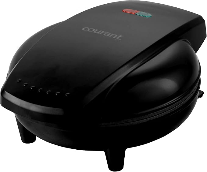 Courant Griddle/Mini Oven Compact Griddle 7-inch Personal Griddle/Pizza Maker Black