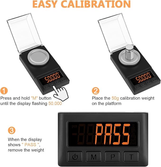 Fuzion Milligram Scale 50g x 0.001g, Mg Scale with 9-in-1 Design - Micro Scale, Powder Scale for Reloading with Portable Case, Microgram Scale USB/Battery Powered