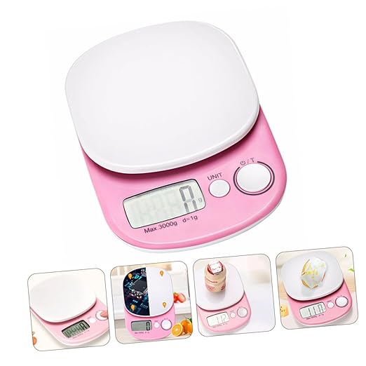 Mini Digital Kitchen Scale Precision Plastic Food Weight Scale Capacity Compact Multifunctional No Battery