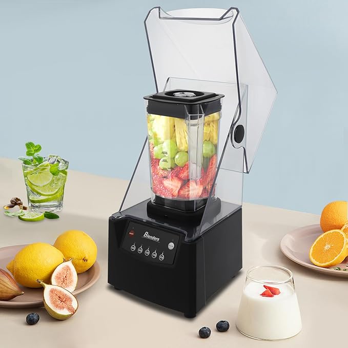 Smoothie Machine,23000PRM Portable Blender with 5 Preset,Soundproof Cover,Professional Blender for Smoothies of Various Flavors,Juices,Smoothie Drinks