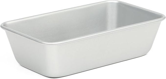 Martha Stewart Gallen 9 Inch Nonstick Carbon Steel Loaf Pan - Silver Durable Bakeware for Bread, Meatloaf & Cakes