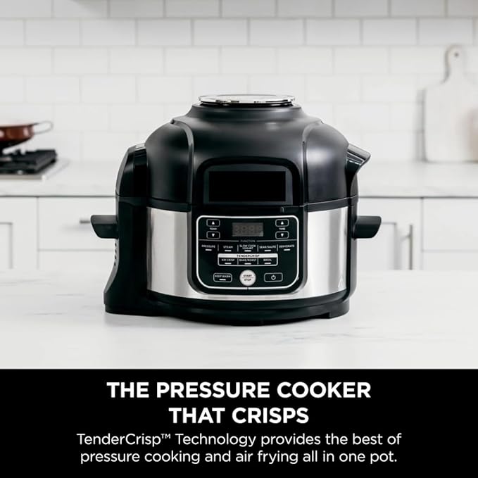 Ninja Foodi 10-in-1 5 Quart Pressure Cooker & Air Fryer, Programmable Multi-Cooker with TenderCrisp Technology, Stainless Steel
