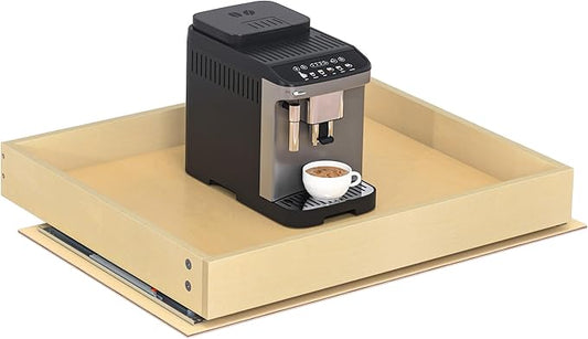 WelFurGeer Soft Close Pull Out Cabinet Organizer, 26" W x 22" D Pull Out Drawer for Cabinet, Bottom Mount Pull Out Drawers for Kitchen Cabinets, Smooth Slide-Out Shelves for Home Kitchen Organization