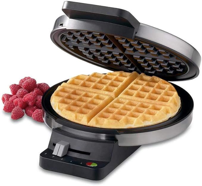 Cuisinart Round Classic Waffle Maker, Brushed Stainless, WMR-CANAS
