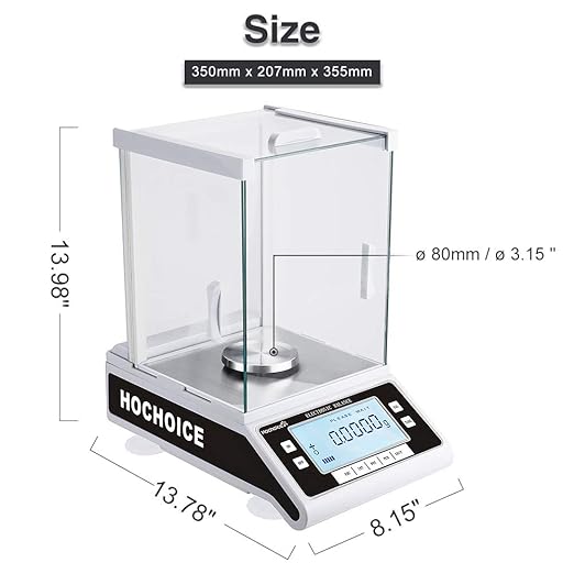 100g/0.1mgLab Scale 0.0001g| Analytical Electronic Balance Lab Precision Weighing Balance Scales Jewelry Scales Calibrated| High Accuracy Electromagnetic Force Sensor