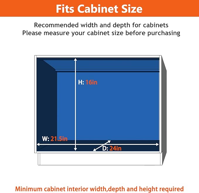 ROOMTEC Individual Pull Out Cabinet Organizer (20" W x 21" D), 2 Tier Spice Rack Organizer for Cabinet, Slide Out Drawer Pantry Shelf Organization and Storage for Kitchen Bathroom