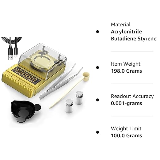 MAXUS Gold Milligram Scale 100g x 0.001g, Digital Mg/Powder Scale for Jewelry, Reloading Labs, Includes 20g Calibration Weight, High-Accuracy Portable Weighing Tool