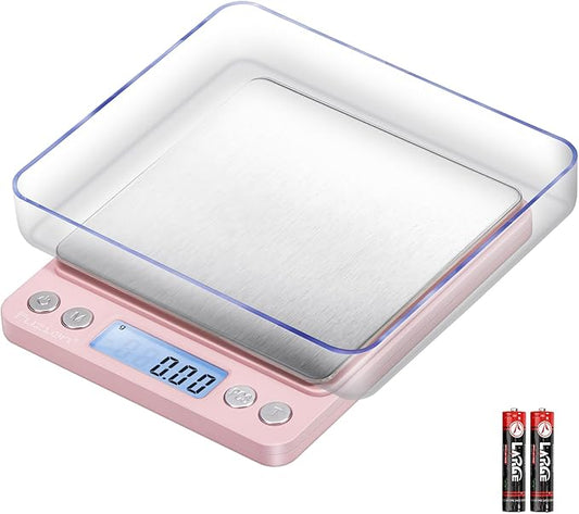 Fuzion Digital Scale .01 Gram Accuracy, 500g Mini Food Scales for Small Jewelry, Gold, Herb, Spice - Weight Gram and Oz