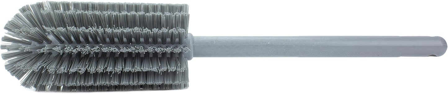 SPARTA Scrub Brush Bottle Brush, Dishwasher Safe Brush with Hanging Hole for Cleaning, Plastic, 16 Inches, Gray