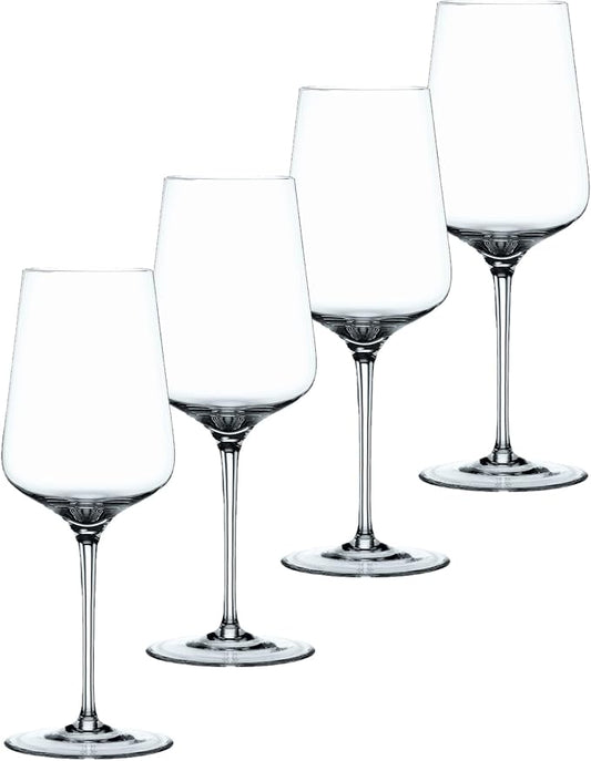 Nachtmann ViNOVA Red Wine Glass, Set of 4, Clear, 18.6-Ounces, Made of Crystal Glass, Clear, Long Stemmed Wine Glasses, Tulip Shaped Cup, Dishwasher Safe