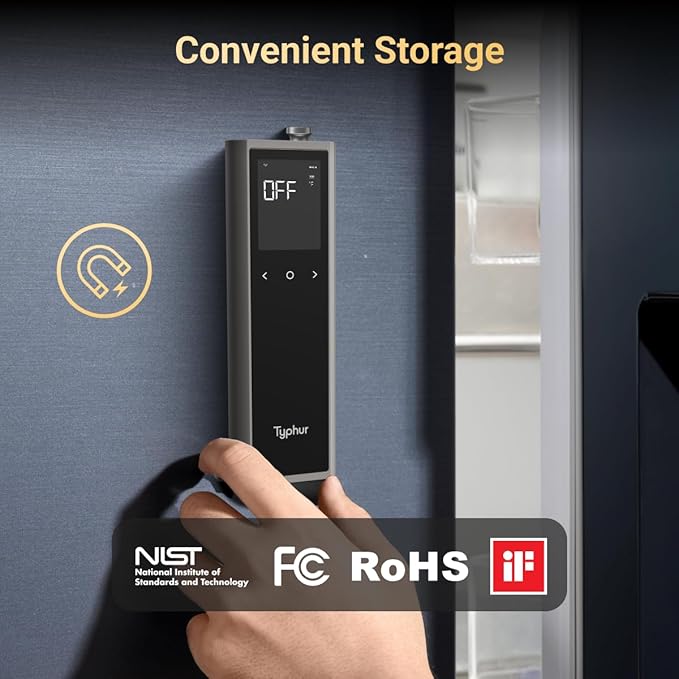 Typhur Sync One Gen 2 Smart Wireless Meat Thermometer with 6 Probes : Standalone Base with LCD Display, Unlimited WiFi & Bluetooth Range, ±0.5℉ Accuracy, Enhanced Signal Stability for BBQ, Grill, Oven