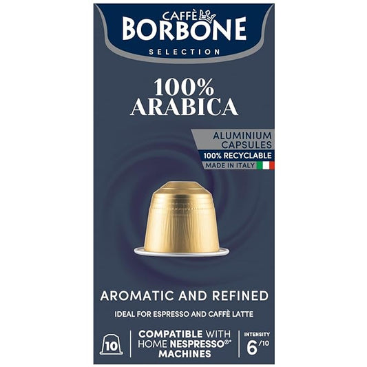 Caffe Borbone Aluminum Coffee Pods Compatible with Nespresso Original Machines, 100% Arabica, Medium Roast, Aromatic and Refined, Genuine Italian Coffee - NOT compatible with Vertuo - 100 Count