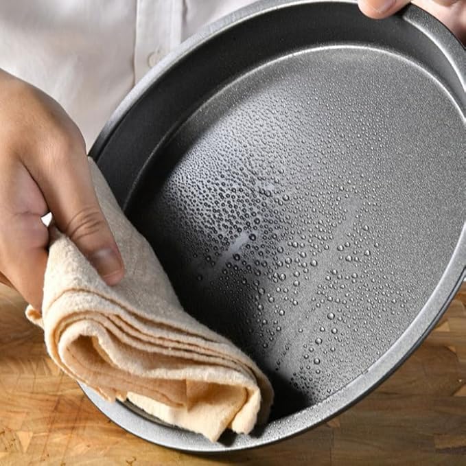 Luxshiny Non-Stick Round Cake Mold - 7 Inch Carbon Steel Baking Pan for Pizzas Cakes and More