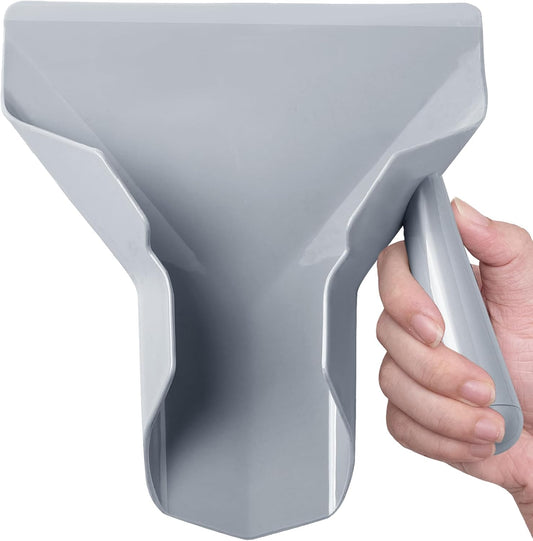 Polycarbonate French Fry Popcorn Scoop, Quick Fill Tool for Food Bags & Boxes, Multipurpose Utility Scooper for Bagger French Fries, Snacks, Desserts, Ice, Dry Goods(Right Handle)