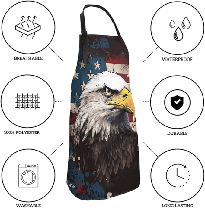 Funny Animal Apron with 2 Pockets Waterproof for Men Women Kitchen Garden Decor