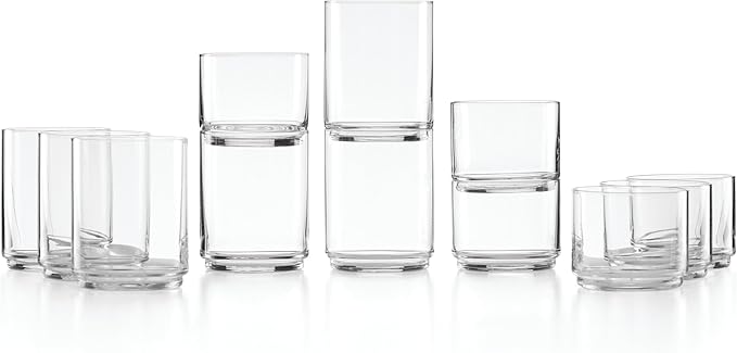 Lenox Tuscany Classics 12Pc Tall & Short Glasses, 5.51, Clear