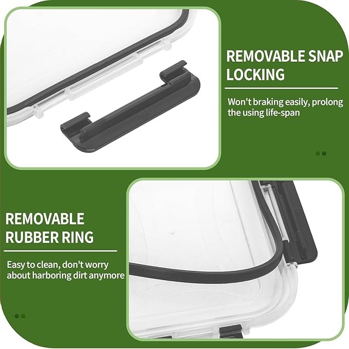 Skroam 5-Packs 36OZ Glass Food Storage Containers with Lids Airtight, Glass Meal Prep Container for Lunch, Pantry Organizers and Storage, Glass Lunch Boxes for Freezer to Oven Safe, Leak Proof