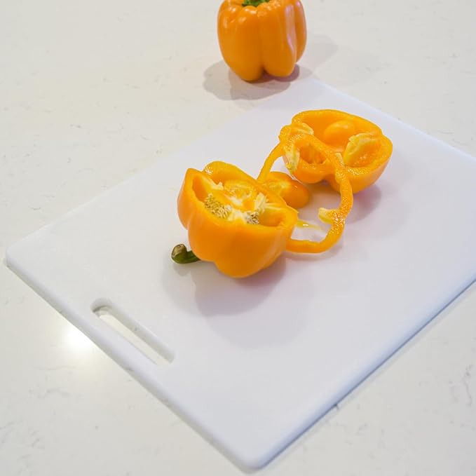Dexas NSF Polysafe Cutting Board with Handle, 11 by 14.5 inches, White