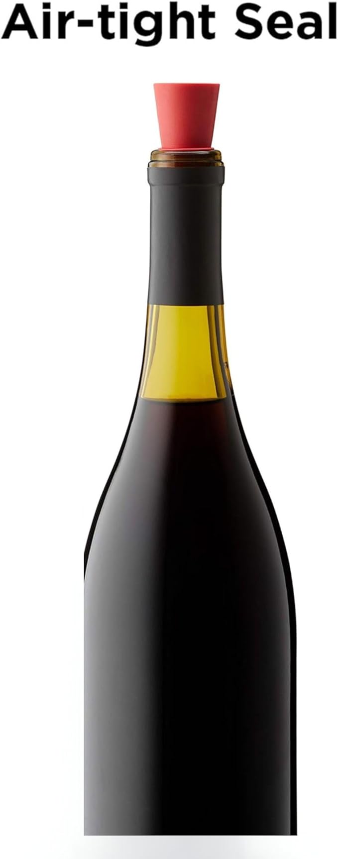 Rabbit Wine and Beverage Bottle Stoppers with Grip Top, Red Pink (Set of 2)