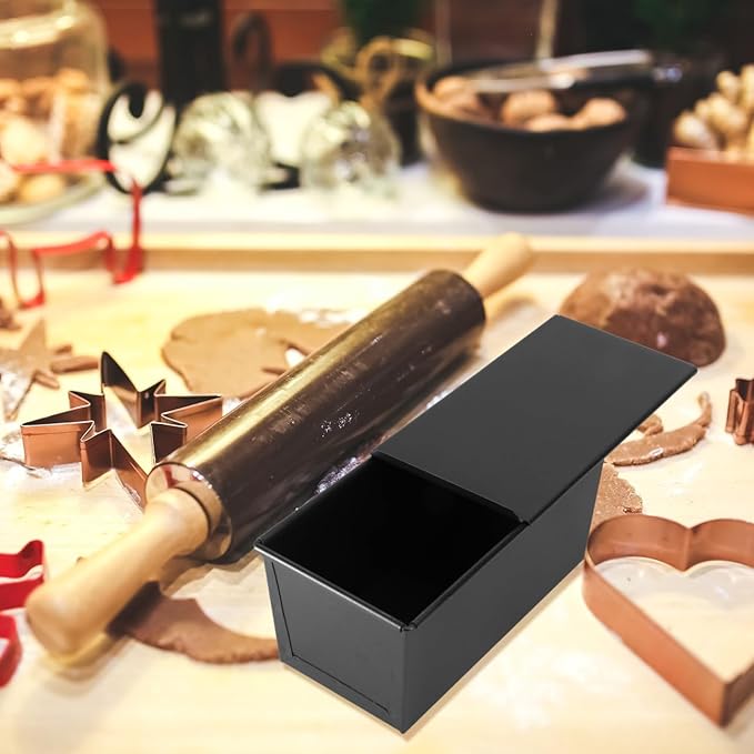 Luxshiny Black Non-Stick Bread Baking Pan, 450g