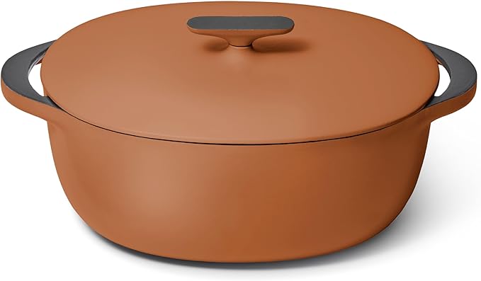 Caraway Enameled Cast Iron Dutch Oven - 8qt Dutch Oven With Lid - 3 Layer Enamel Coating - No Seasoning Required - Compatible With All Stovetops - Oven Safe - No Forever Chemicals - Rust