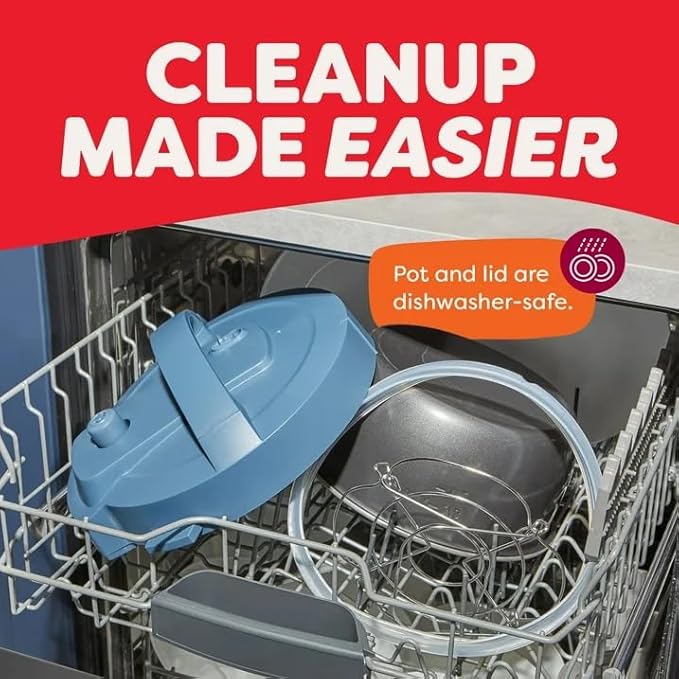 Instant Pot 4QT RIO Mini Chef Series Multi-Cooker, Daydream Blue – 7-in-1 Electric Pressure, Slow Cooker, Rice Cooker, Steamer, Sauté, Yogurt Maker & Warmer, Easy Clean, Stainless Steel Pot