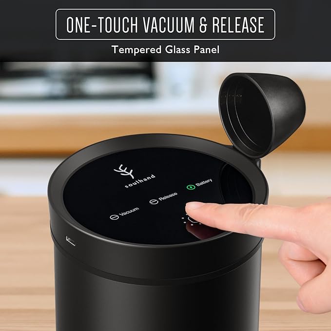 SOUL HAND Vacuum Coffee Canister, Airtight Sealed Coffee Canister Automatic Vacuum Stainless Steel Coffee Containers, Coffee Bean Storage Container for Coffee/Food Storage 1.6 L