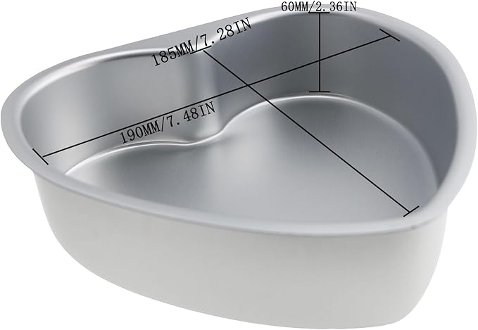 QAZXCDEW- Heart Shaped Cake Pan Heart Cake Mold 8inch Aluminum Cake Pans For Valentine's Weddings Birthday Party-1pcs