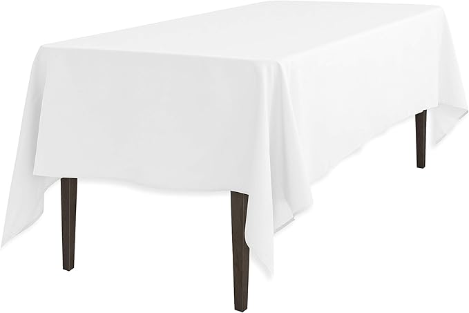 LinenTablecloth 60 x 102-Inch Rectangular Polyester Tablecloth White