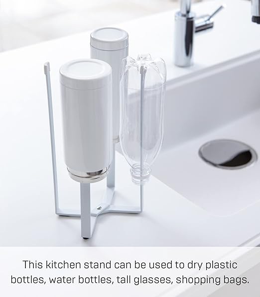 YAMAZAKI home 6784 Kitchen Multi Eco Stand-Multifunctional Plastic Bag Holder, One Size, White